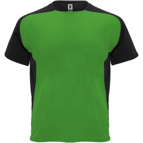 Roly Bugatti rövid ujjú uniszex sportpóló, fern green, solid bl, M