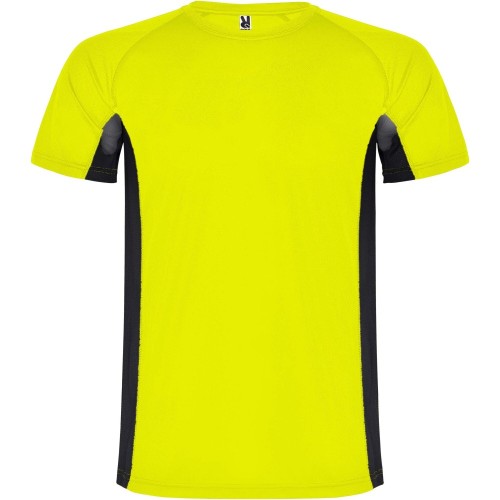 Roly Shanghai rövid ujjú férfi sportpóló, fluor yellow, solid , XL