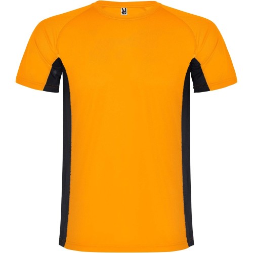 Roly Shanghai rövid ujjú férfi sportpóló, fluor orange, solid , M