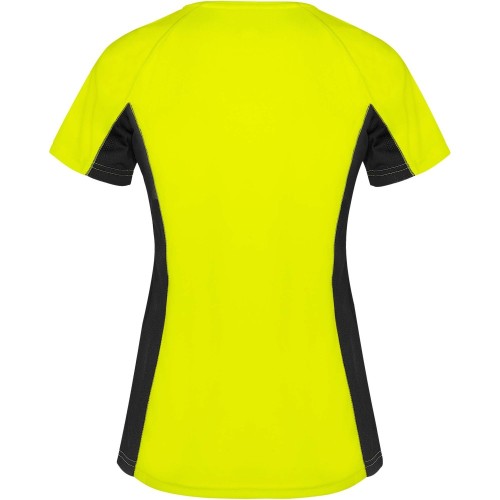 Roly Shanghai rövid ujjú női sportpóló, fluor yellow, solid , M