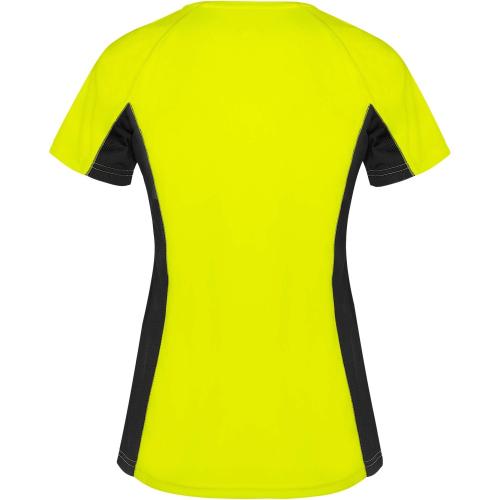 Roly Shanghai rövid ujjú női sportpóló, fluor yellow, solid , L