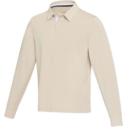 Elevate Clyde uniszex rugby pulóver, Oatmeal, 2XS