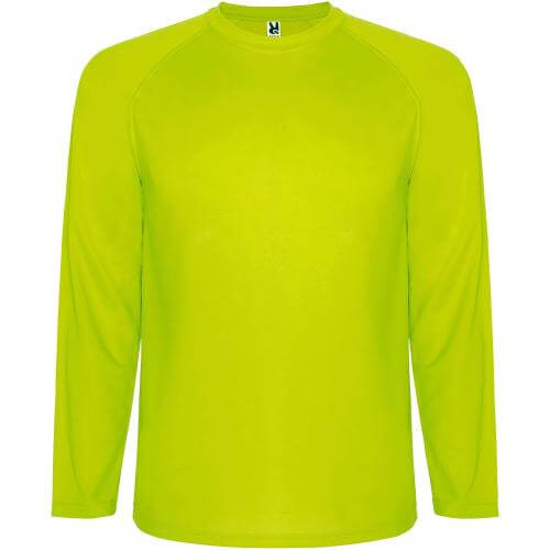 Roly Montecarlo hosszúujjú gyerek sportpóló, Fluor Yellow, 12