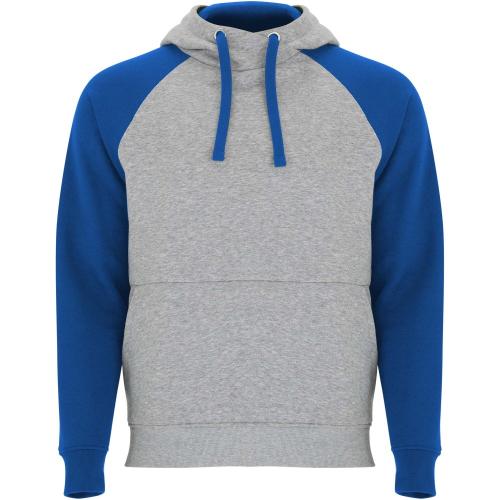 Roly Badet gyerek kapucnis pulóver, Heather grey, Royal , 5/6