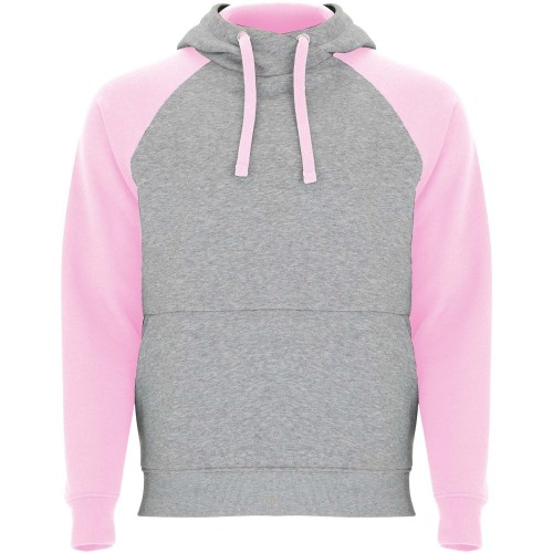Roly Badet uniszex kapucnis pulóver, Heather grey, Light , M