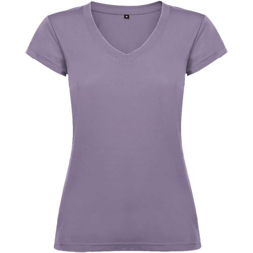 Roly Victoria női V-nyakú pamutpóló, Lavender, 2XL