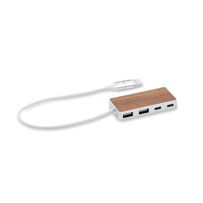 4 portos USB hub, 27,5cm kábel (MO2387-40)
