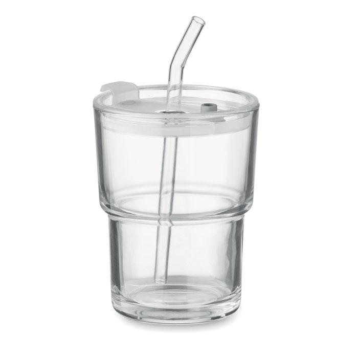 Üveg pohár szívószállal 400 ml (MO2502-22)