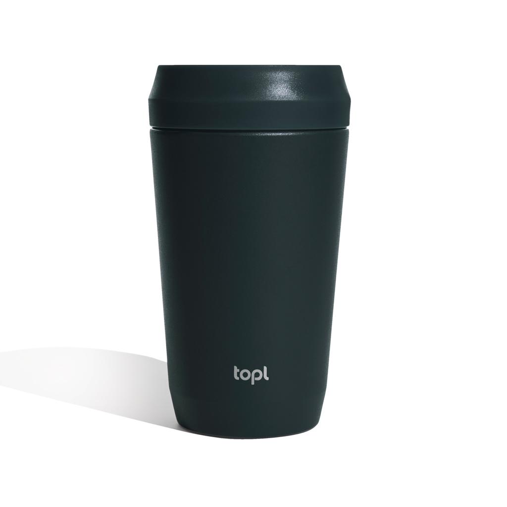 Topl újrahaszn. acél elviteles pohár, 354 ml