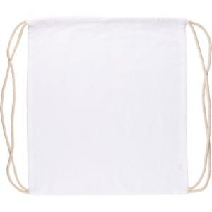 Oeko-Tex pamut tornazsák, 140 g/m2, fehér