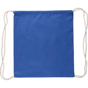 Oeko-Tex pamut tornazsák, 140 g/m2, kék