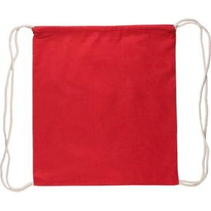 Oeko-Tex pamut tornazsák, 140 g/m2, piros