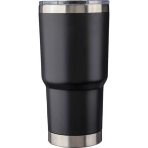 Rozsdamentes acél duplafalú bögre, 590 ml, fekete