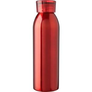 Rozsdamentes acél egyfalú palack, 650 ml, piros