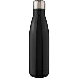 Újraacél egyfalú kulacs, 650 ml, fekete