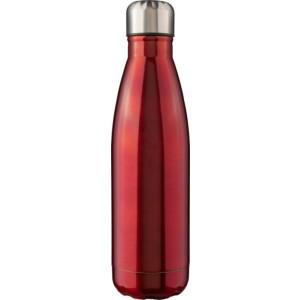 Újraacél egyfalú kulacs, 650 ml, piros