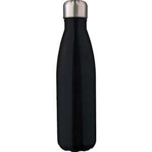 Újraacél duplafalú kulacs, 500 ml, fekete