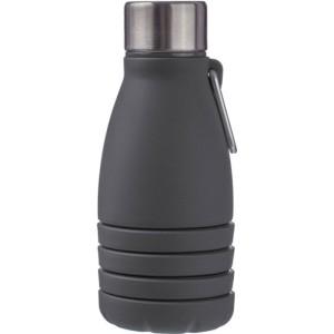 Összehajtható palack szilikonból, 550 ml, fekete