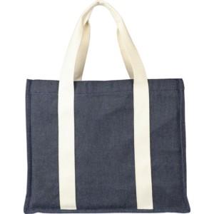 Denim bevásárlótáska, 280 g/m2, kék