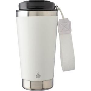 Újraacél duplafalú bögre, 500 ml, fehér