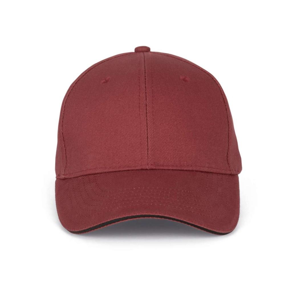 Kup Orlando 6 paneles sapka, Red Safran/Dark Grey, U