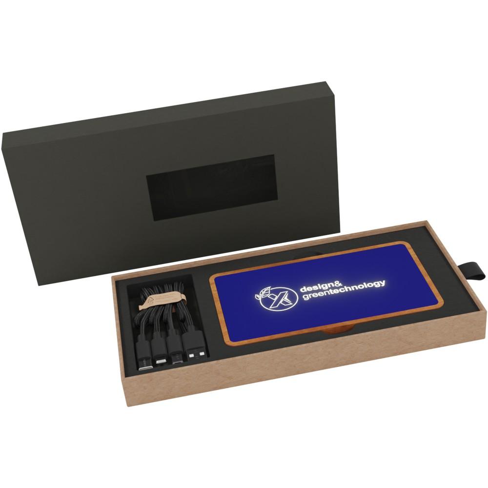 SCX P36 5000 mAh világító, vezeték nélküli powerbank, kék