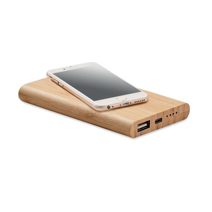 4000 mAh bambusz powerbank (MO6814-40)