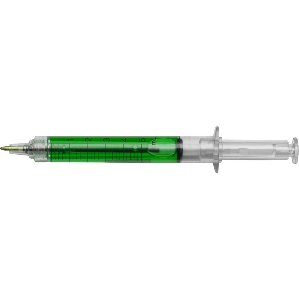 Syringe golyóstoll, halványzöld