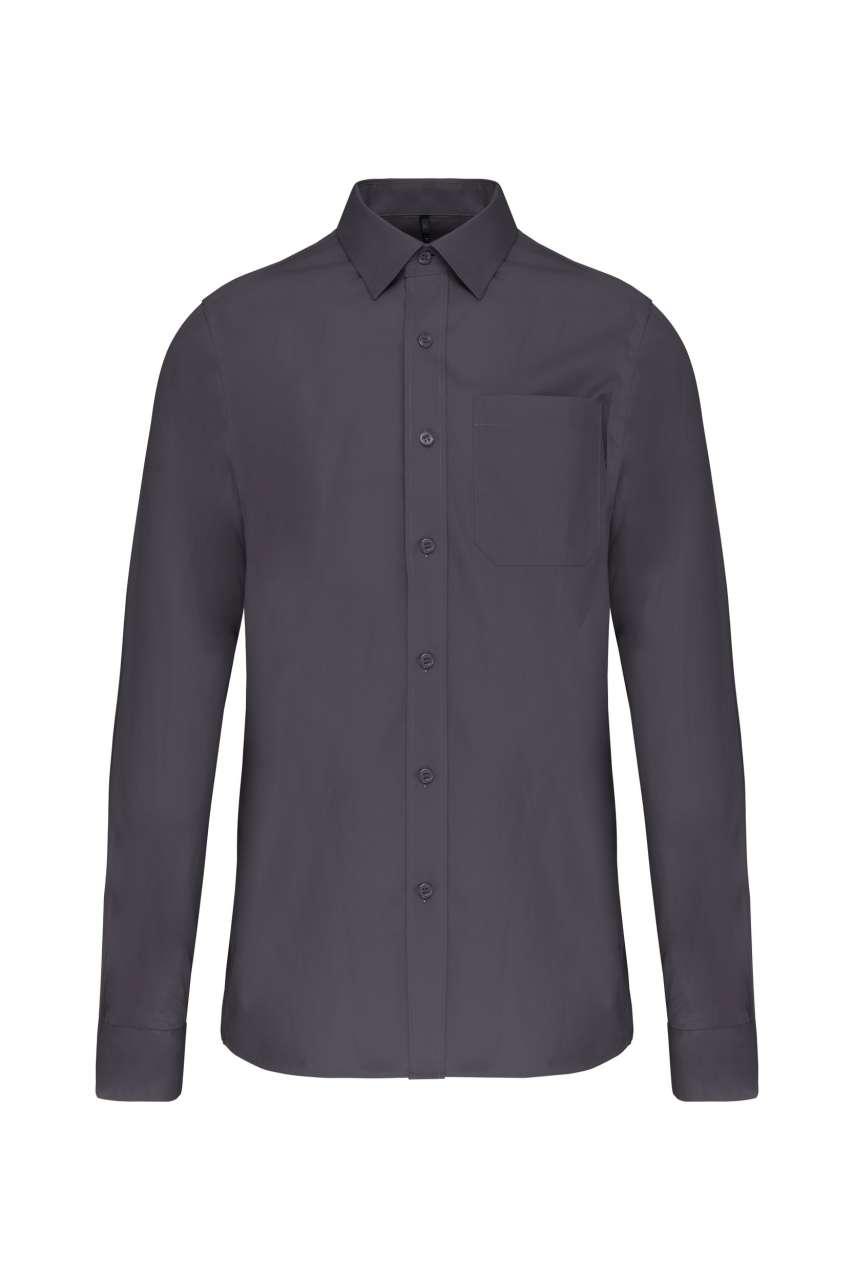 MEN'S LONG-SLEEVED COTTON POPLIN SHIRT