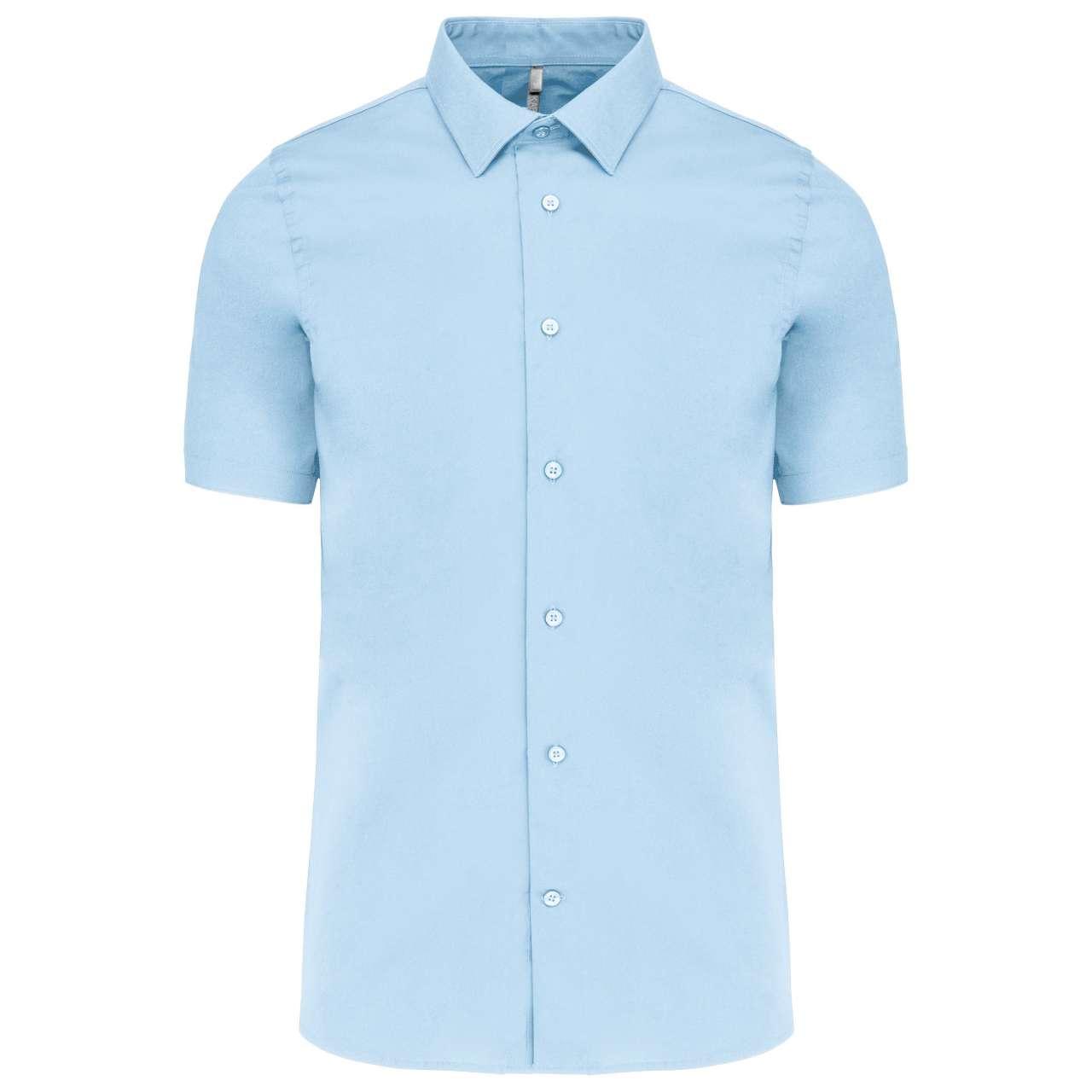 SHORT-SLEEVED COTTON/ELASTANE SHIRT