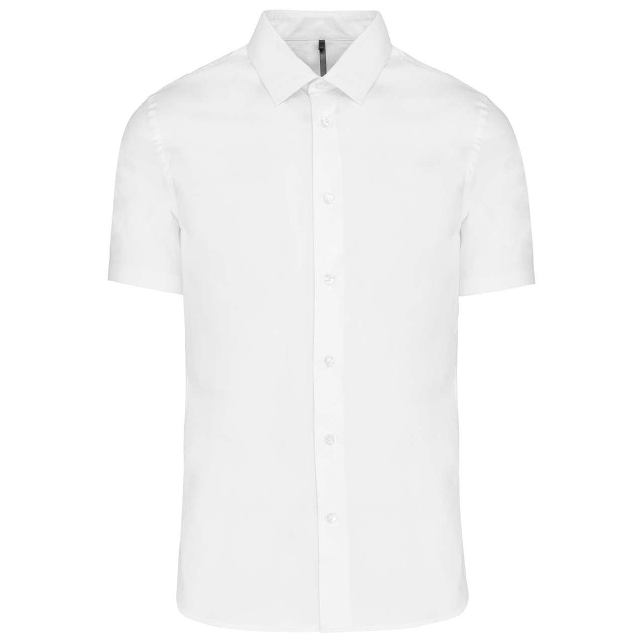 SHORT-SLEEVED COTTON/ELASTANE SHIRT