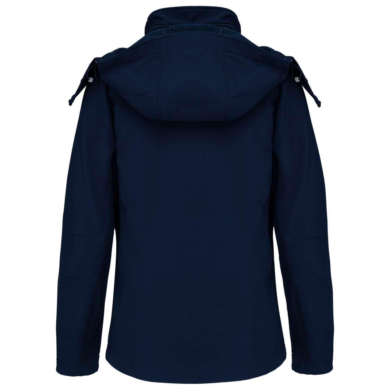 LADIES' DETACHABLE HOODED SOFTSHELL JACKET