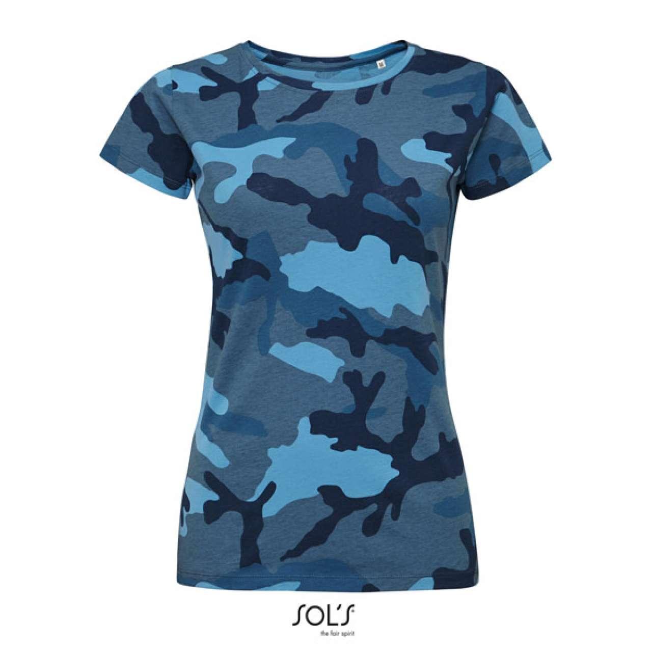 SOL'S CAMO WOMEN - KÖRNYAKÚ PÓLÓ