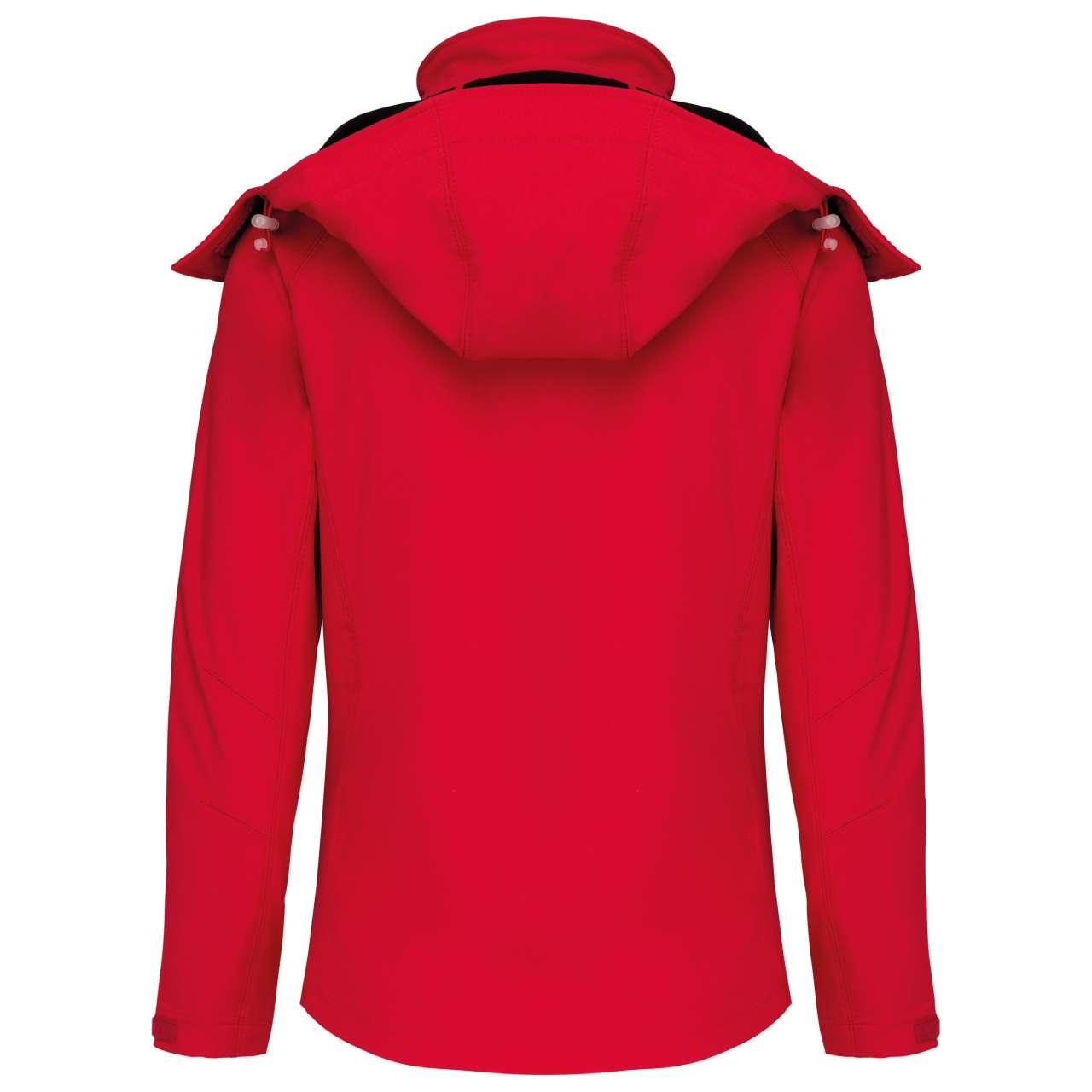 LADIES' DETACHABLE HOODED SOFTSHELL JACKET