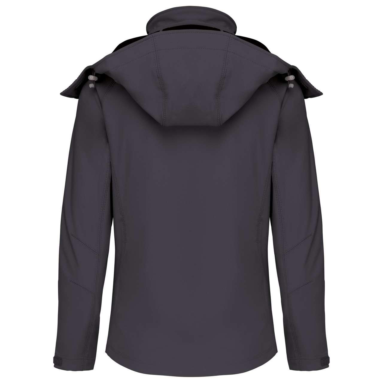 LADIES' DETACHABLE HOODED SOFTSHELL JACKET
