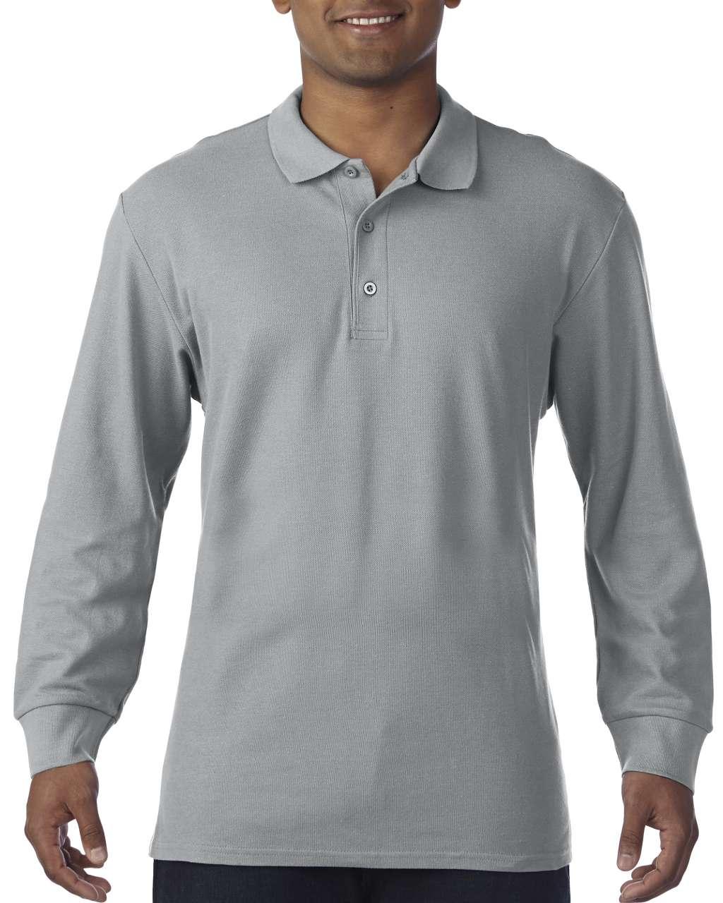 PREMIUM COTTON® ADULT LONG SLEEVE DOUBLE PIQUÉ POLO