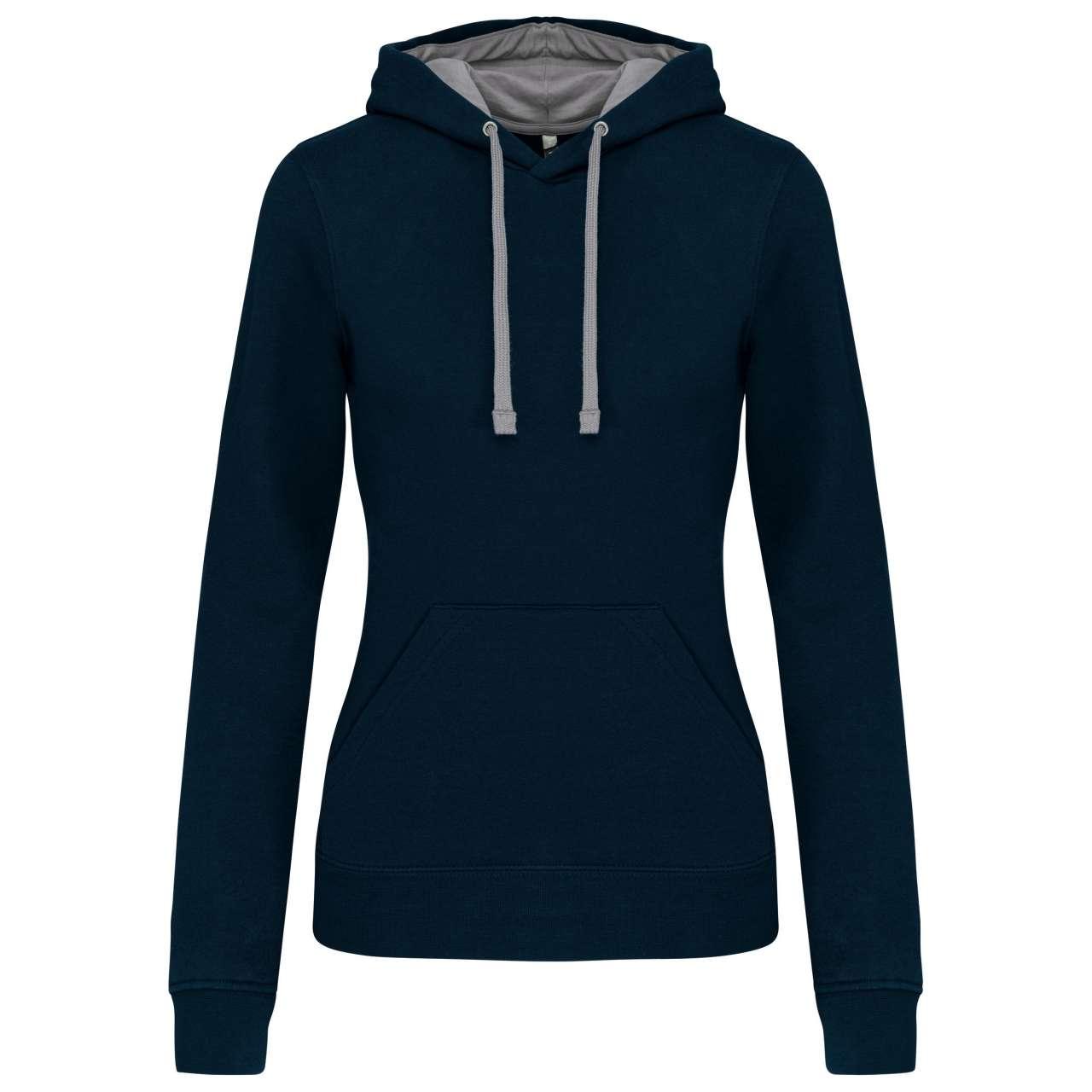 LADIES’ CONTRAST HOODED SWEATSHIRT