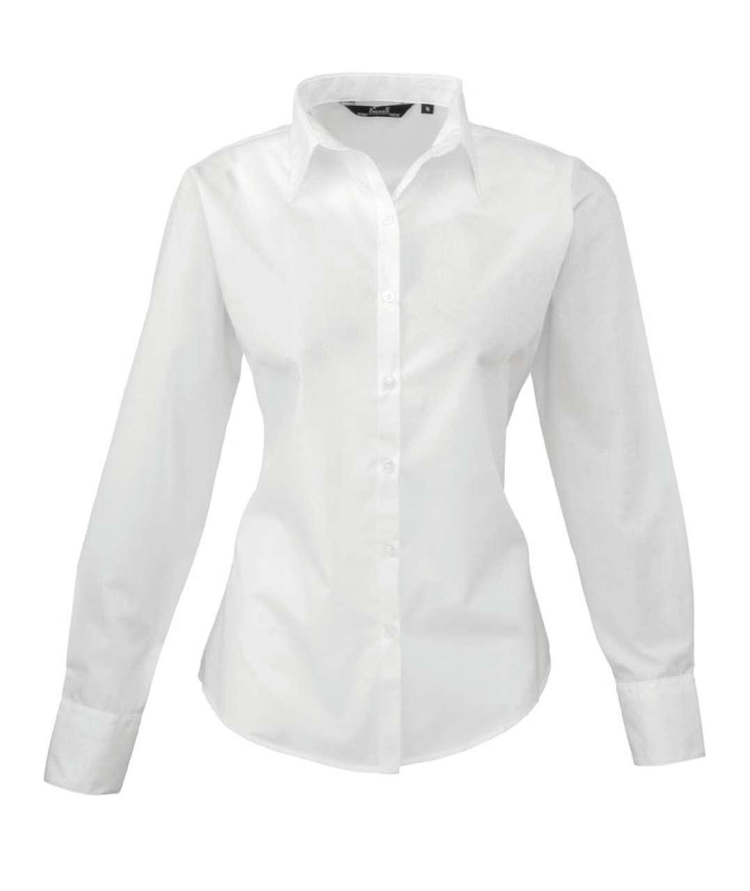 WOMEN'S LONG SLEEVE POPLIN BLOUSE