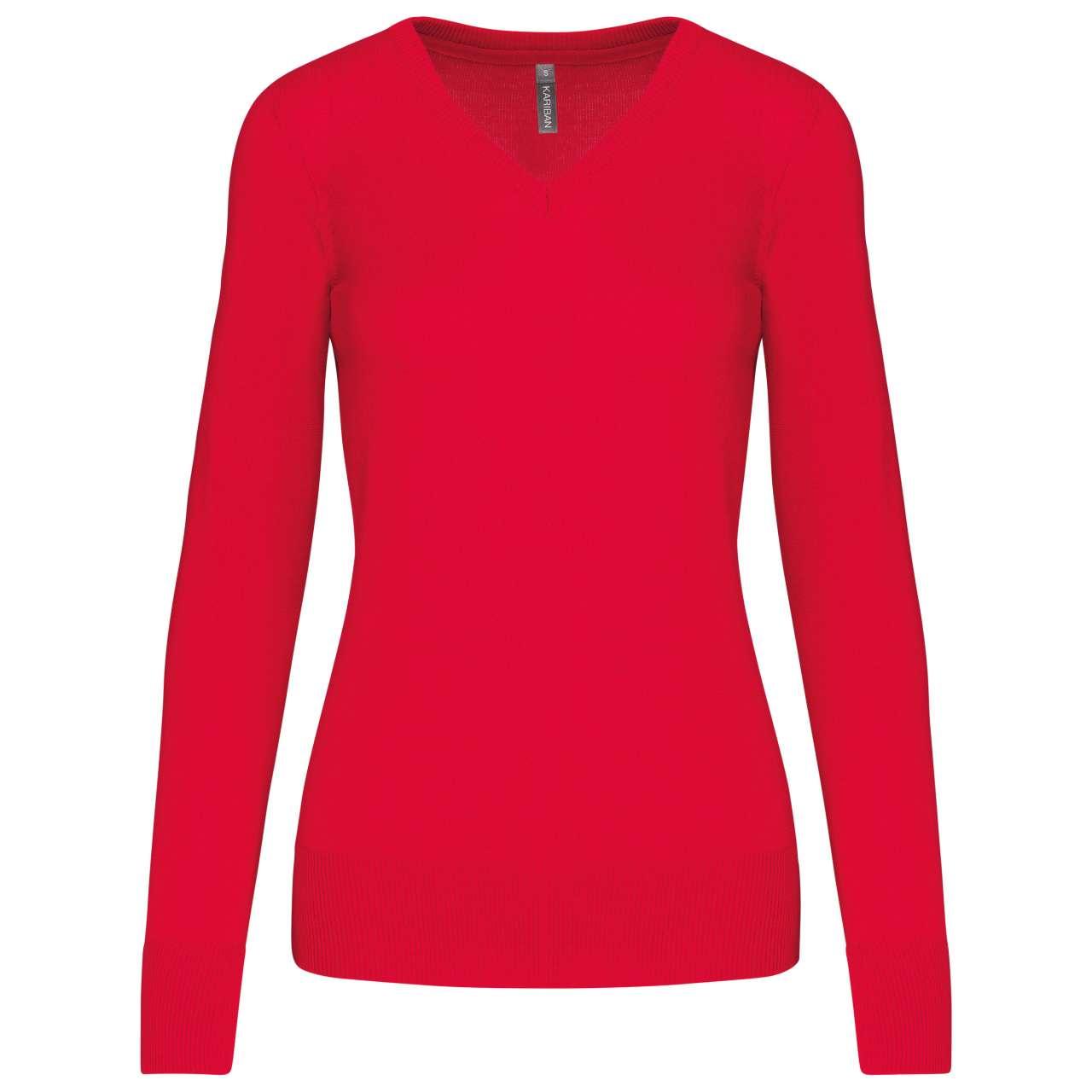 LADIES' V-NECK JUMPER