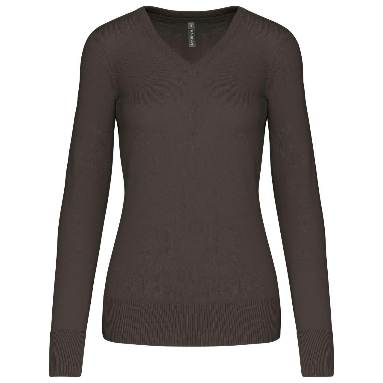 LADIES' V-NECK JUMPER