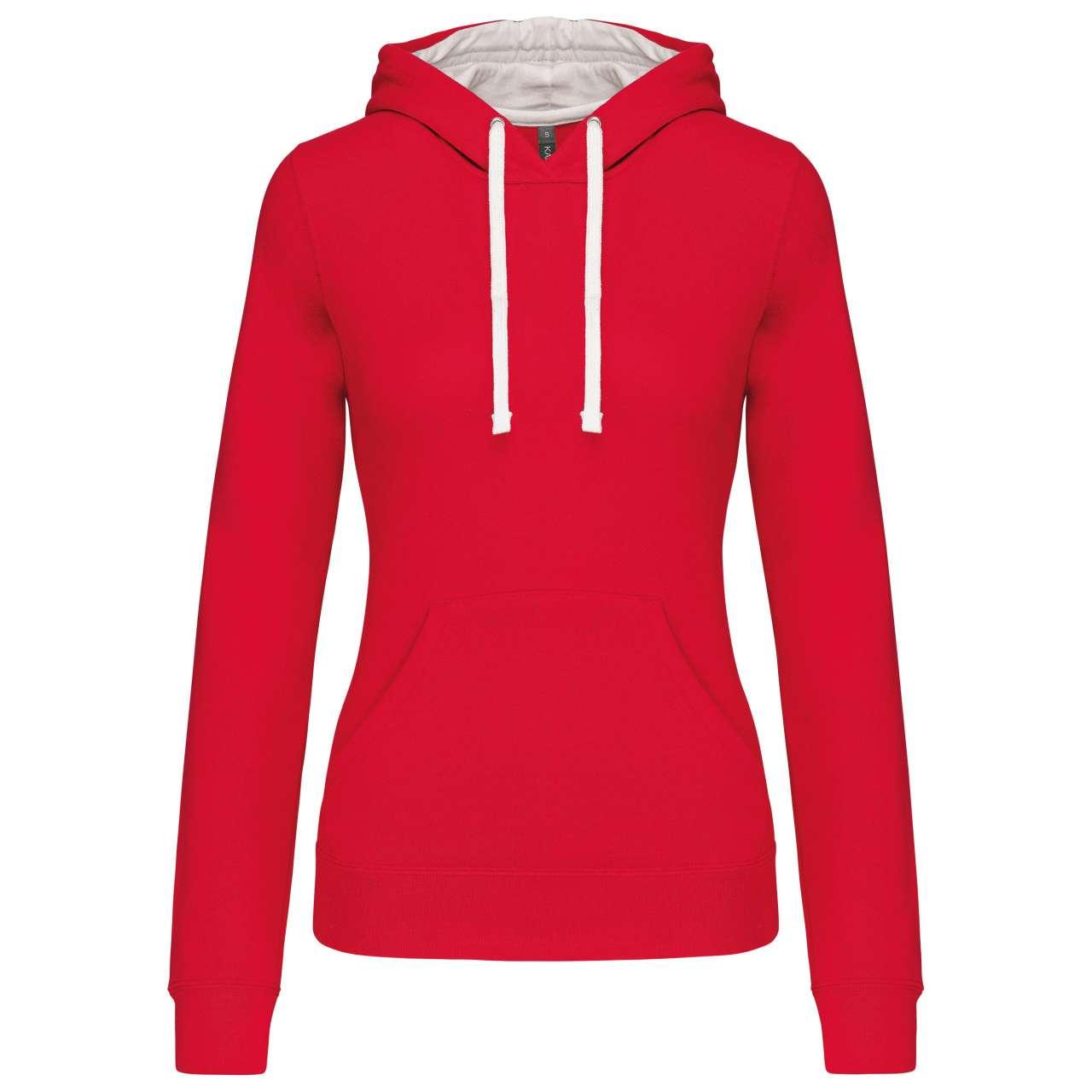 LADIES’ CONTRAST HOODED SWEATSHIRT