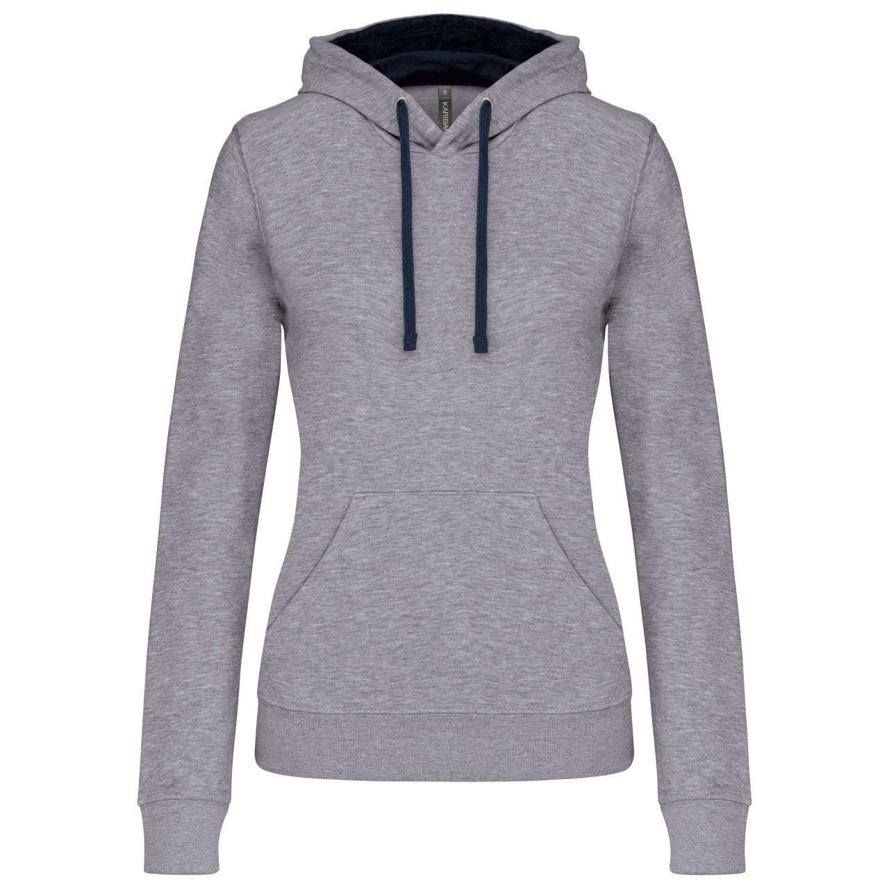 LADIES’ CONTRAST HOODED SWEATSHIRT