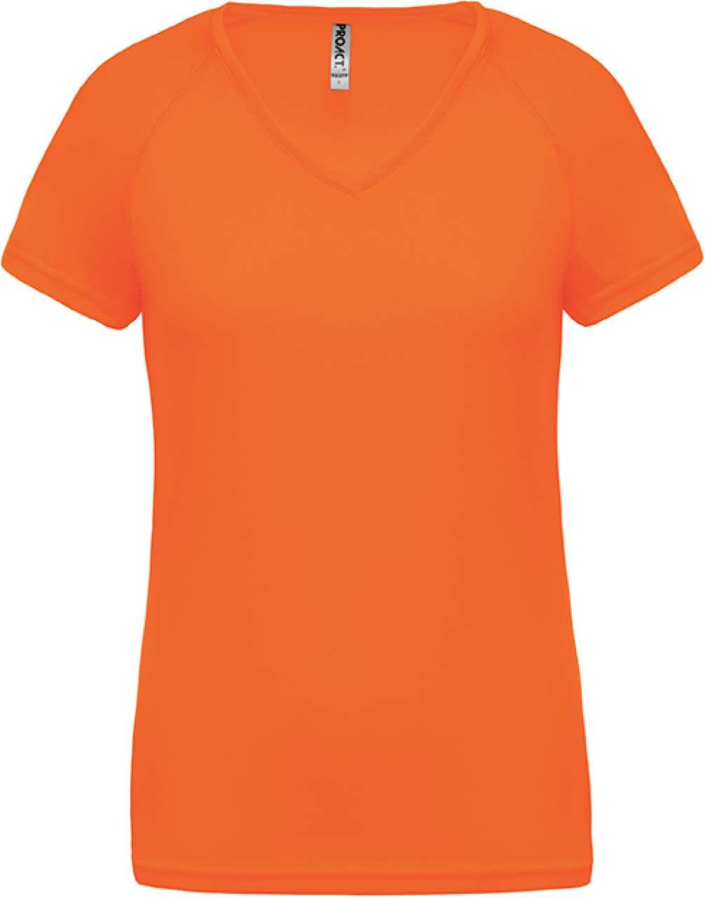 LADIES’ V-NECK SHORT SLEEVE SPORTS T-SHIRT