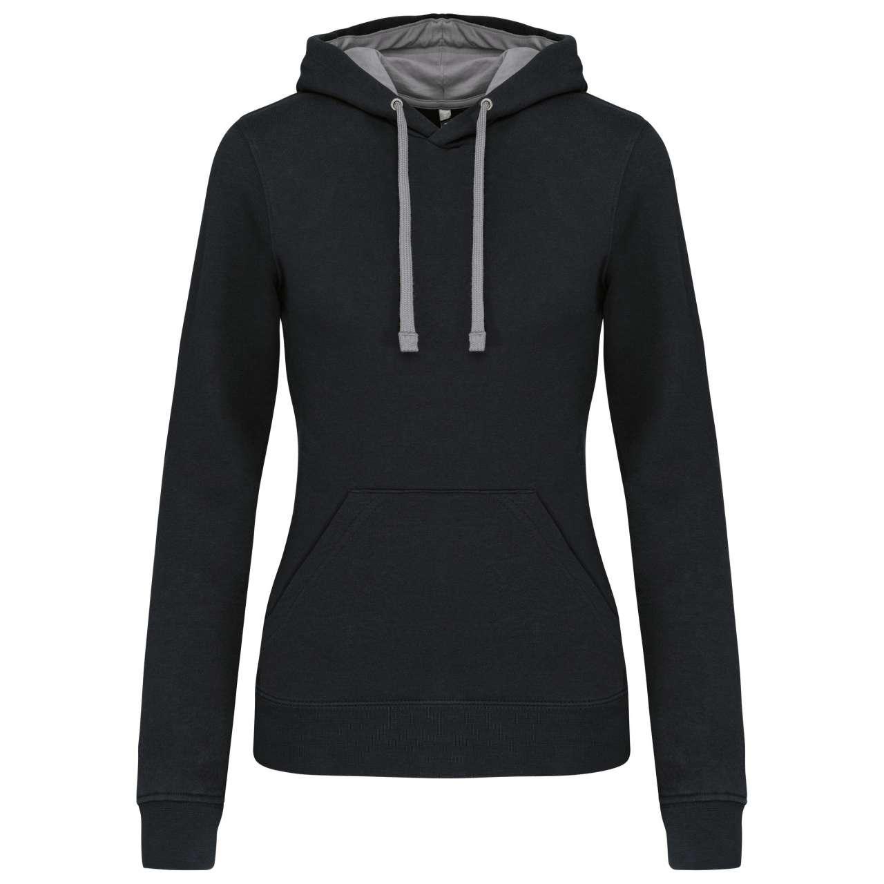 LADIES’ CONTRAST HOODED SWEATSHIRT