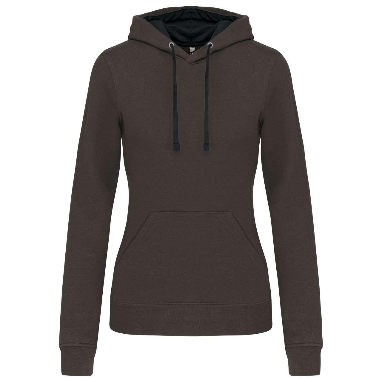 LADIES’ CONTRAST HOODED SWEATSHIRT