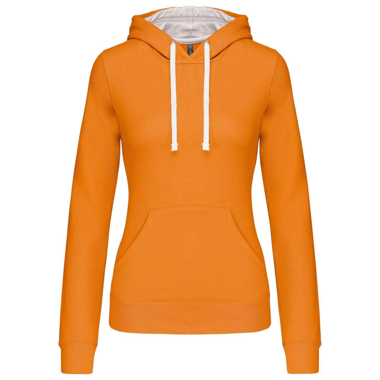 LADIES’ CONTRAST HOODED SWEATSHIRT