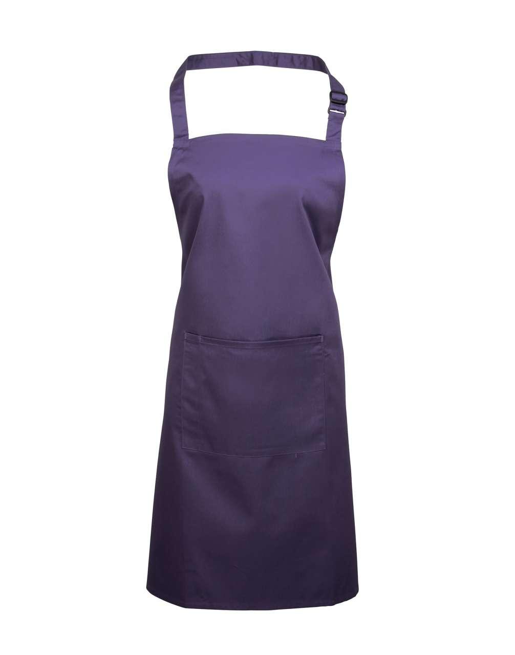 COLOURS COLLECTION BIB APRON WITH POCKET
