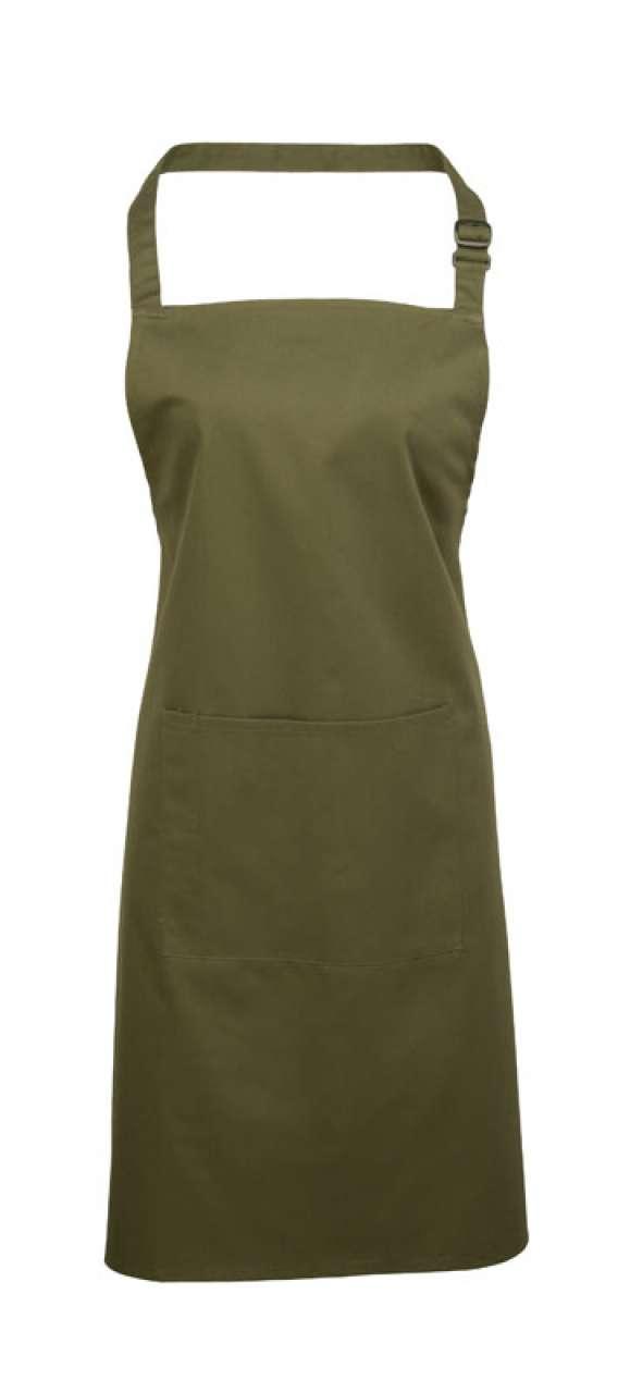 COLOURS COLLECTION BIB APRON WITH POCKET