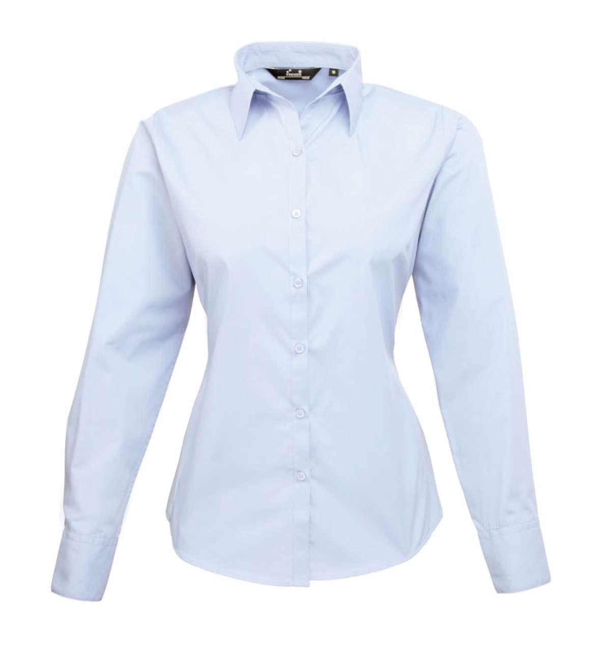 WOMEN'S LONG SLEEVE POPLIN BLOUSE