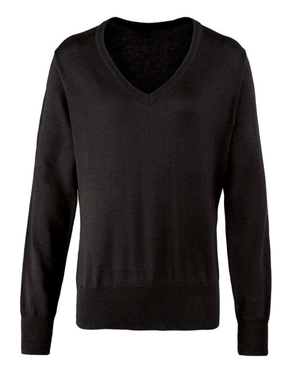 WOMEN'S KNITTED V-NECK SWEATER